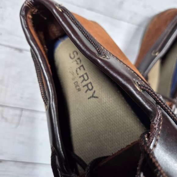 Sperry Top-Sider Mens Leather Boat Shoes Brown 12M 2 Eye 0777896 - Picture 6 of 12